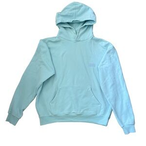 Set Active Oversized Heavyweight Hoodie Sweatshirt Light Turquoise Size Small